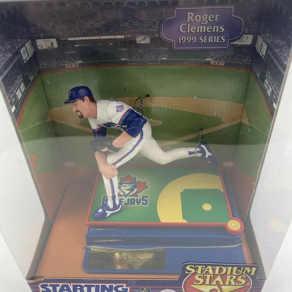 1999 Starting Lineup Stadium Stars Figure Roger Clemens Blue Jays Hasbro MLB